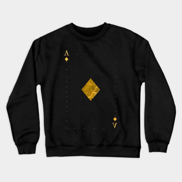 Ace of Diamonds - Golden cards Crewneck Sweatshirt by GreekTavern